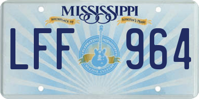 MS license plate LFF964