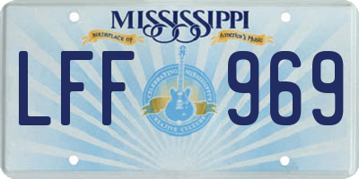 MS license plate LFF969