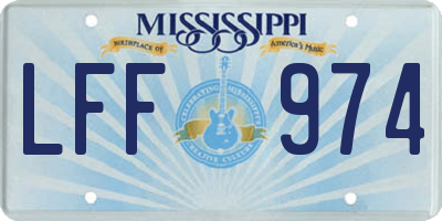 MS license plate LFF974