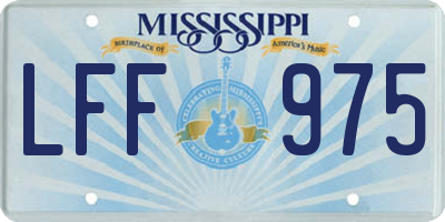 MS license plate LFF975