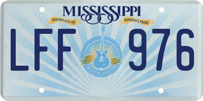 MS license plate LFF976