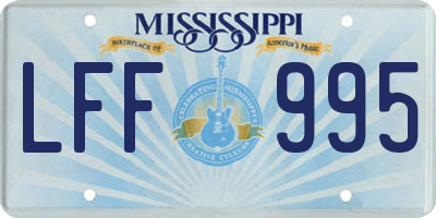 MS license plate LFF995