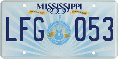 MS license plate LFG053