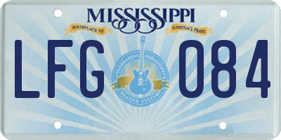 MS license plate LFG084