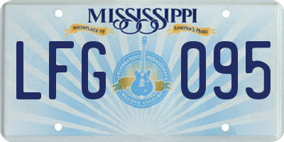 MS license plate LFG095
