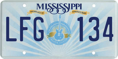 MS license plate LFG134