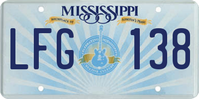 MS license plate LFG138