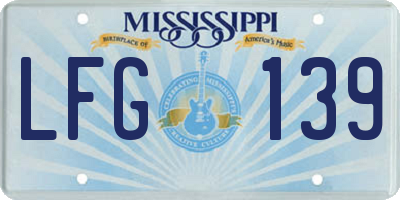 MS license plate LFG139