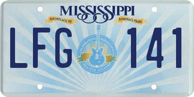 MS license plate LFG141