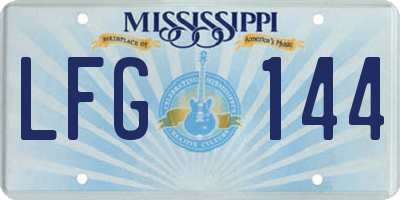 MS license plate LFG144