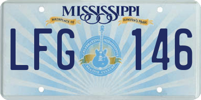 MS license plate LFG146