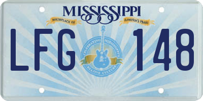 MS license plate LFG148