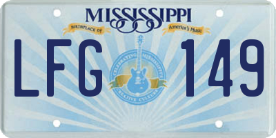 MS license plate LFG149