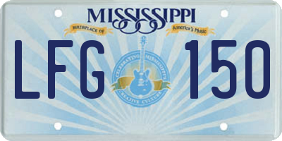 MS license plate LFG150