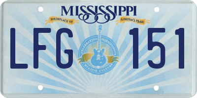 MS license plate LFG151
