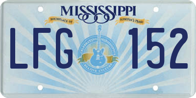 MS license plate LFG152
