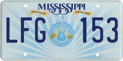 MS license plate LFG153