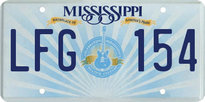 MS license plate LFG154