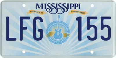 MS license plate LFG155