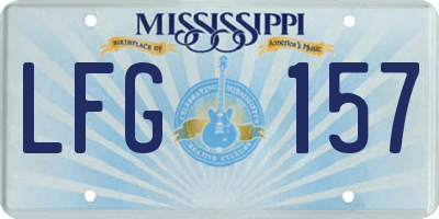 MS license plate LFG157