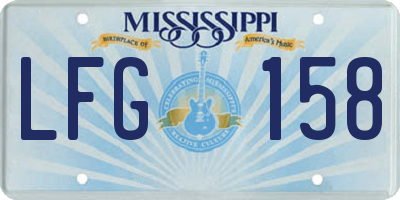 MS license plate LFG158