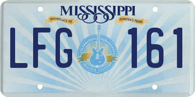 MS license plate LFG161
