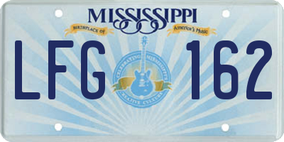 MS license plate LFG162