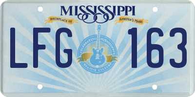 MS license plate LFG163