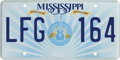 MS license plate LFG164