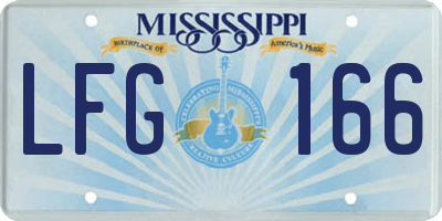 MS license plate LFG166