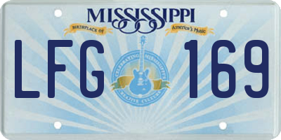 MS license plate LFG169