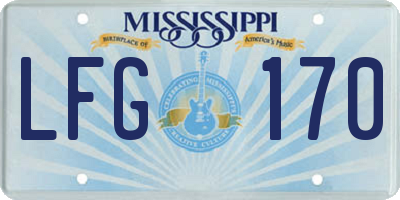 MS license plate LFG170