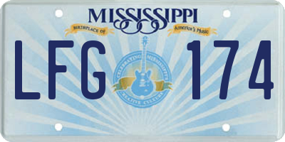 MS license plate LFG174