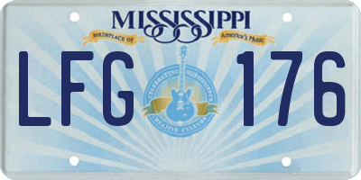 MS license plate LFG176