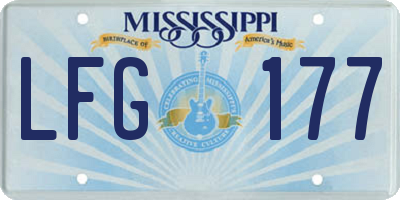 MS license plate LFG177