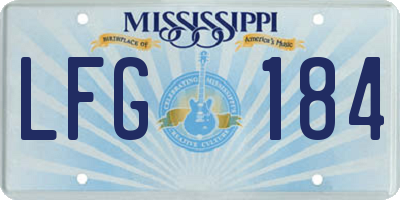 MS license plate LFG184