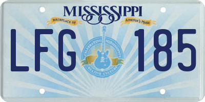 MS license plate LFG185