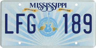 MS license plate LFG189