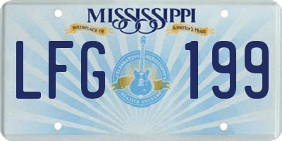 MS license plate LFG199