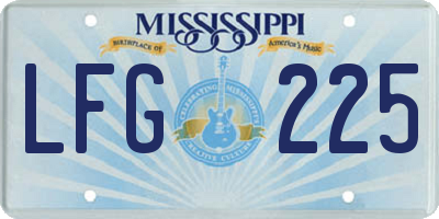 MS license plate LFG225
