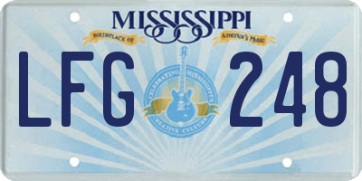 MS license plate LFG248