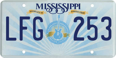MS license plate LFG253