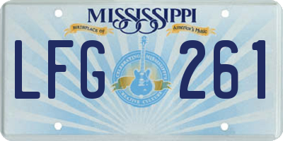 MS license plate LFG261