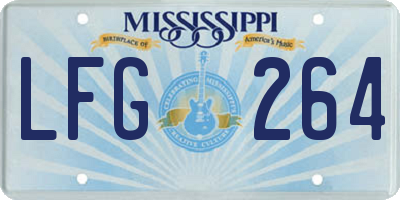 MS license plate LFG264