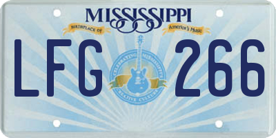 MS license plate LFG266
