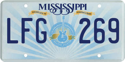 MS license plate LFG269