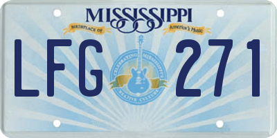 MS license plate LFG271