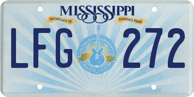 MS license plate LFG272