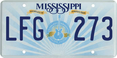 MS license plate LFG273