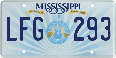 MS license plate LFG293